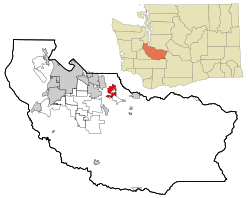 Pierce County Washington Incorporated and Unincorporated areas Bonney Lake Highlighted